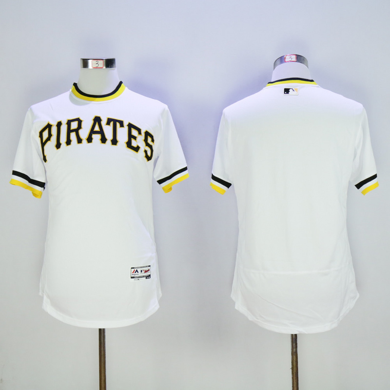 Men Pittsburgh Pirates Blank White Elite MLB Jerseys
